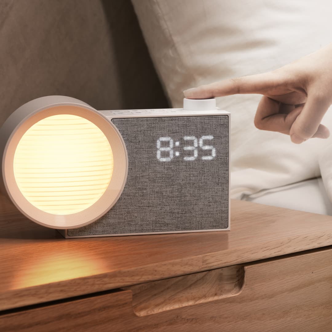 Ambient Lighting Decor For Room - Светодиодный ночник WILIT с будильником, белым