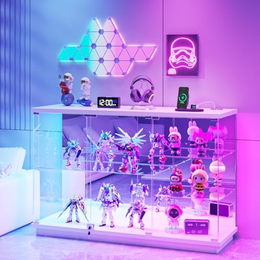 Lighting & Home Decor Studio - Стеклянный витринный шкаф RGB с замком
