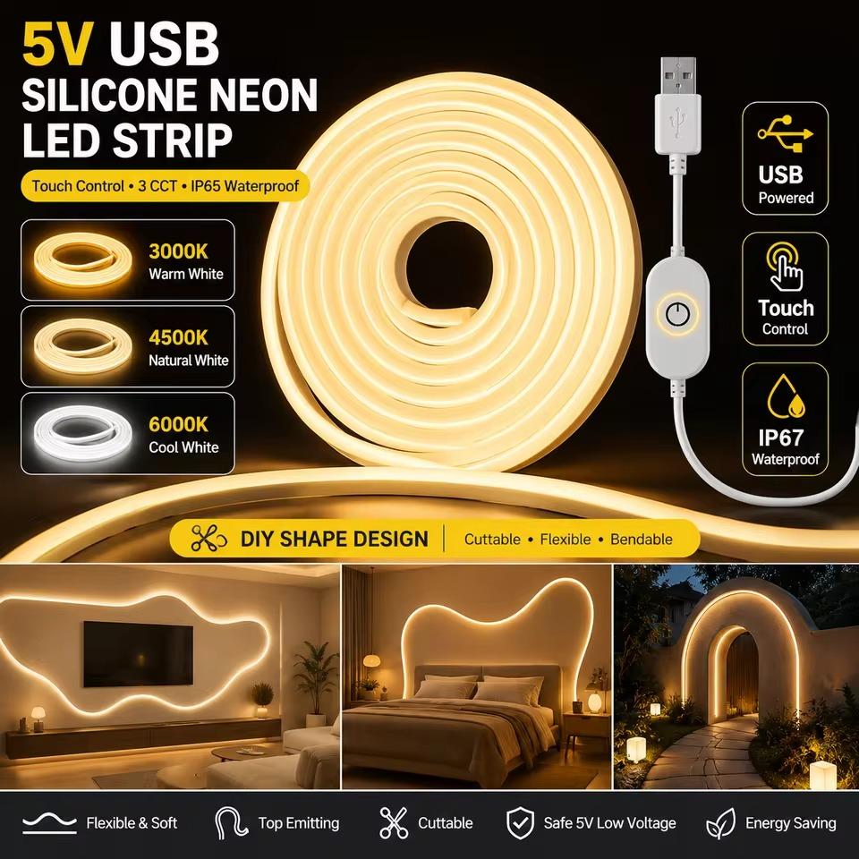 Силиконовая USB LED-лента, гиб – обзор и цена Lighting Bolt Decor