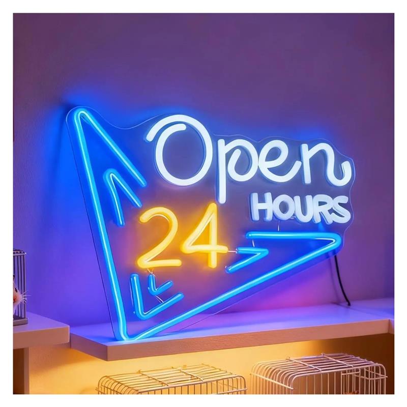 Неоновая вывеска «Открыто 24 ч – обзор и цена Decor Lighting Opening Hours