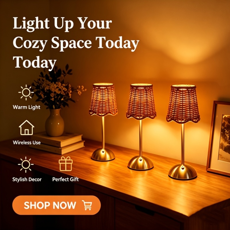 Богемная плетеная ротанговая н – обзор и цена Touch Dimmer Lamp