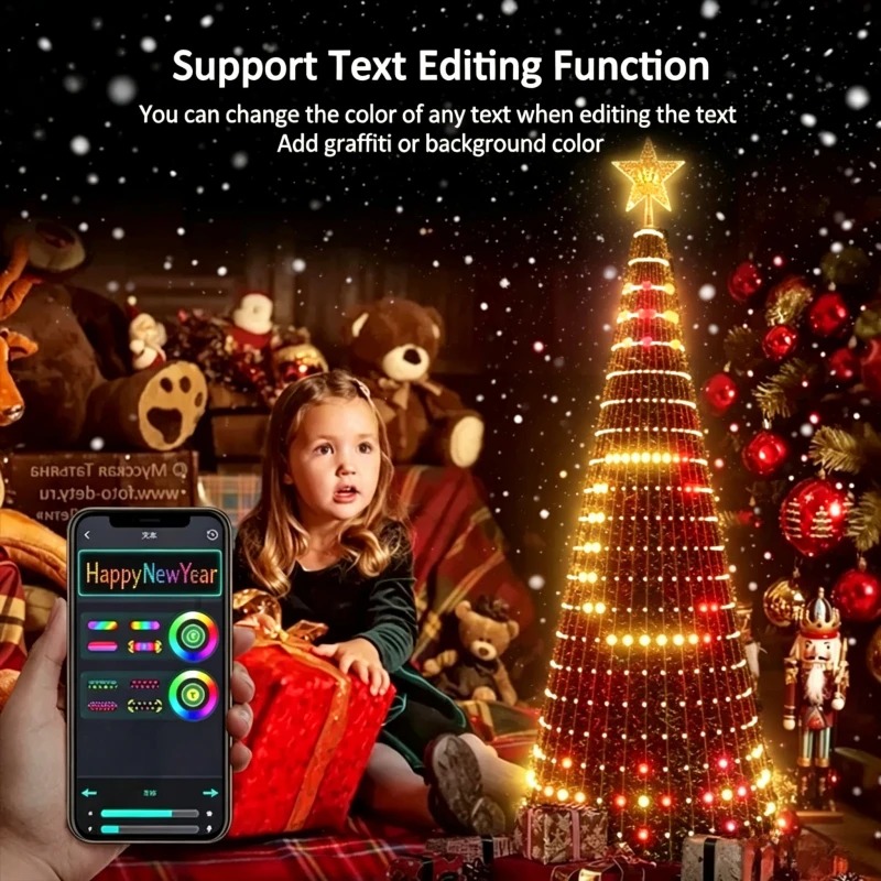 Умная RGB-гирлянда для верхушк – обзор и цена Lighting Tree Decor