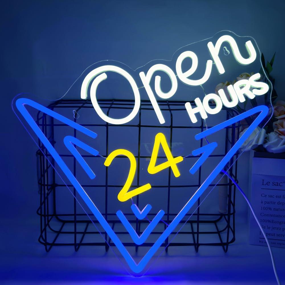 Неоновая вывеска «Открыто 24 ч – обзор и цена Decor Lighting Opening Hours