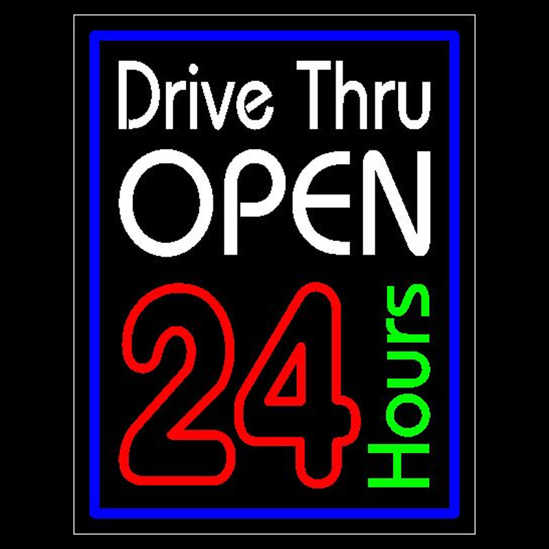Неоновая вывеска Drive Thru Op – обзор и цена Decor Lighting Opening Hours