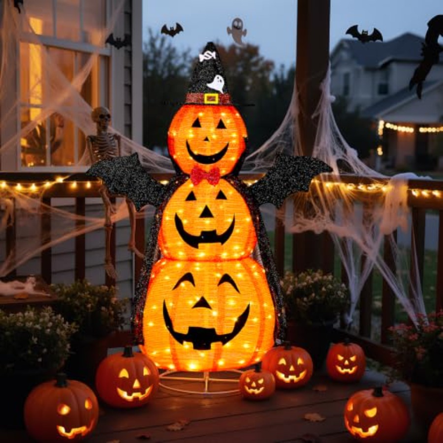 Уличные украшения на Хэллоуин: – обзор и цена Orange Lighting Decor