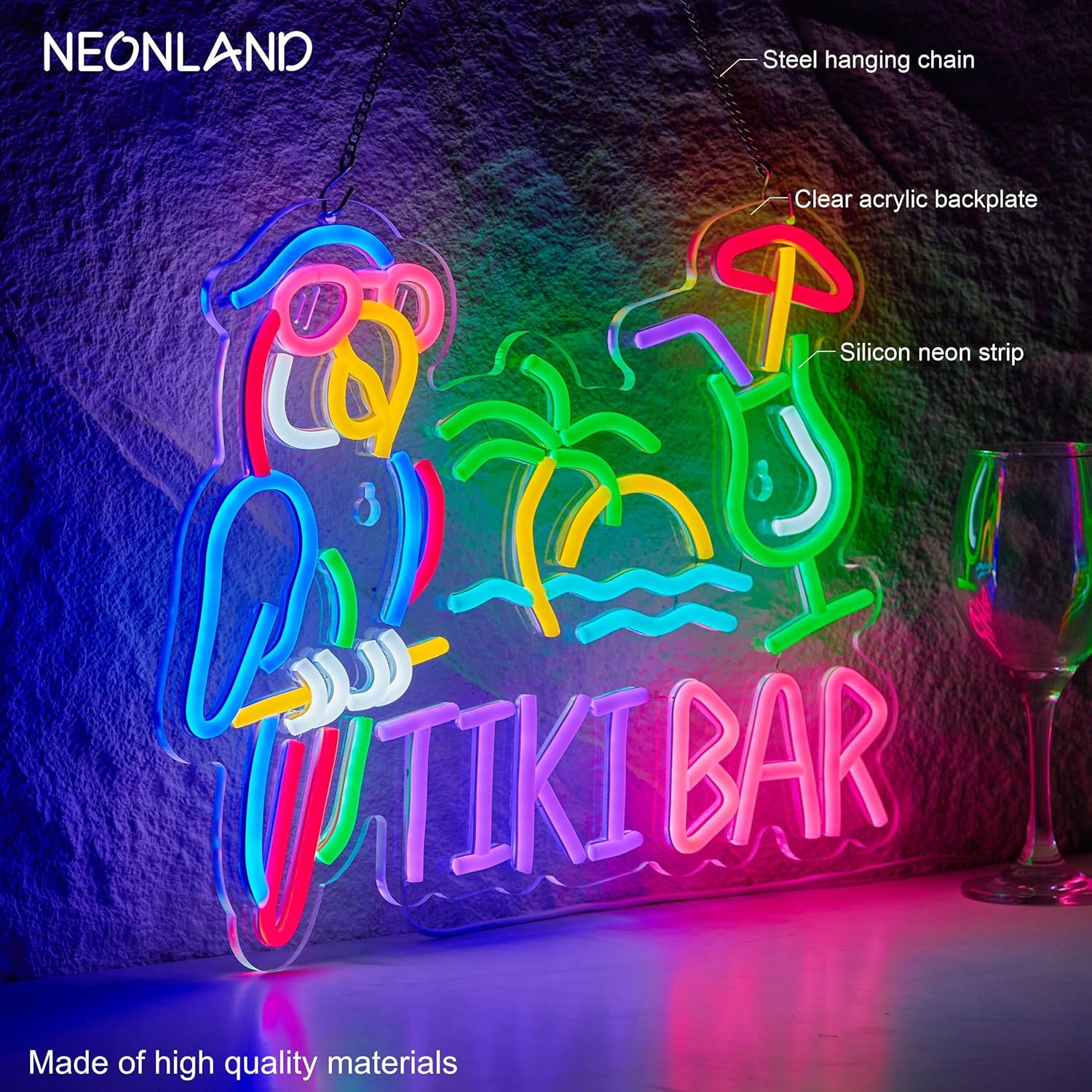 Неоновая вывеска Tiki Bar Parr – обзор и цена Lighting Tree Decor