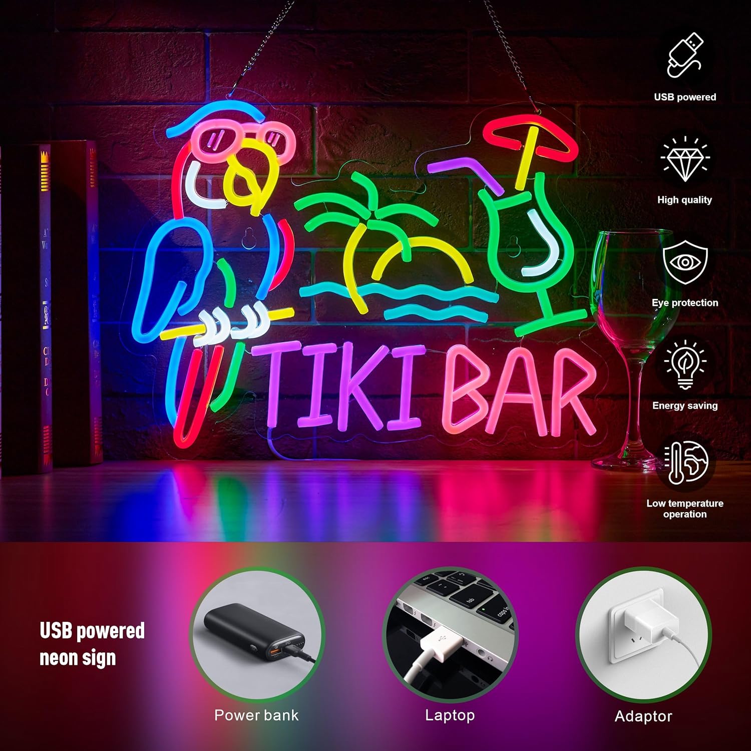 Неоновая вывеска Tiki Bar Parr – обзор и цена Lighting Tree Decor