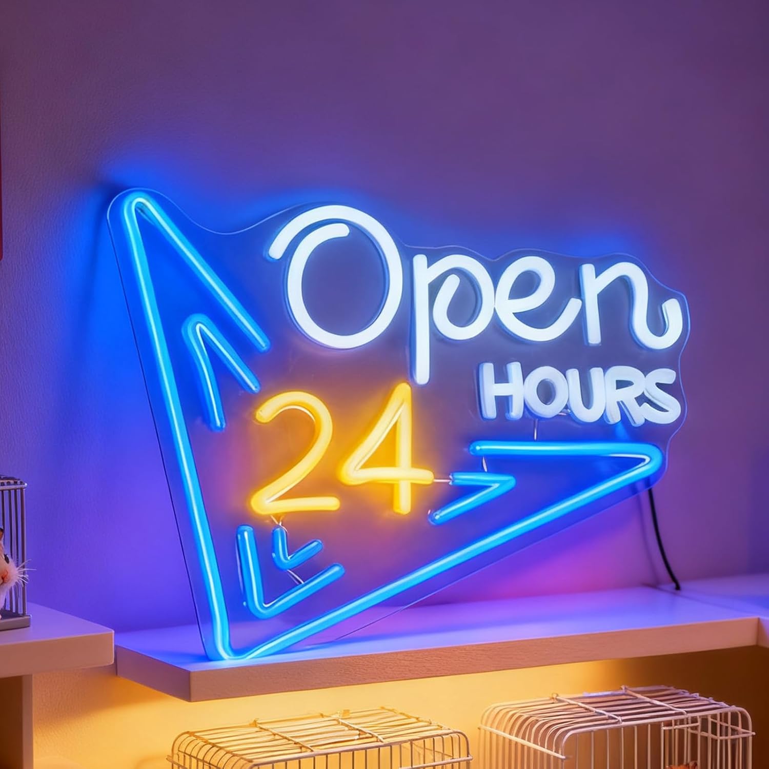 Неоновая вывеска «24 часа откр – обзор и цена Decor Lighting Opening Hours